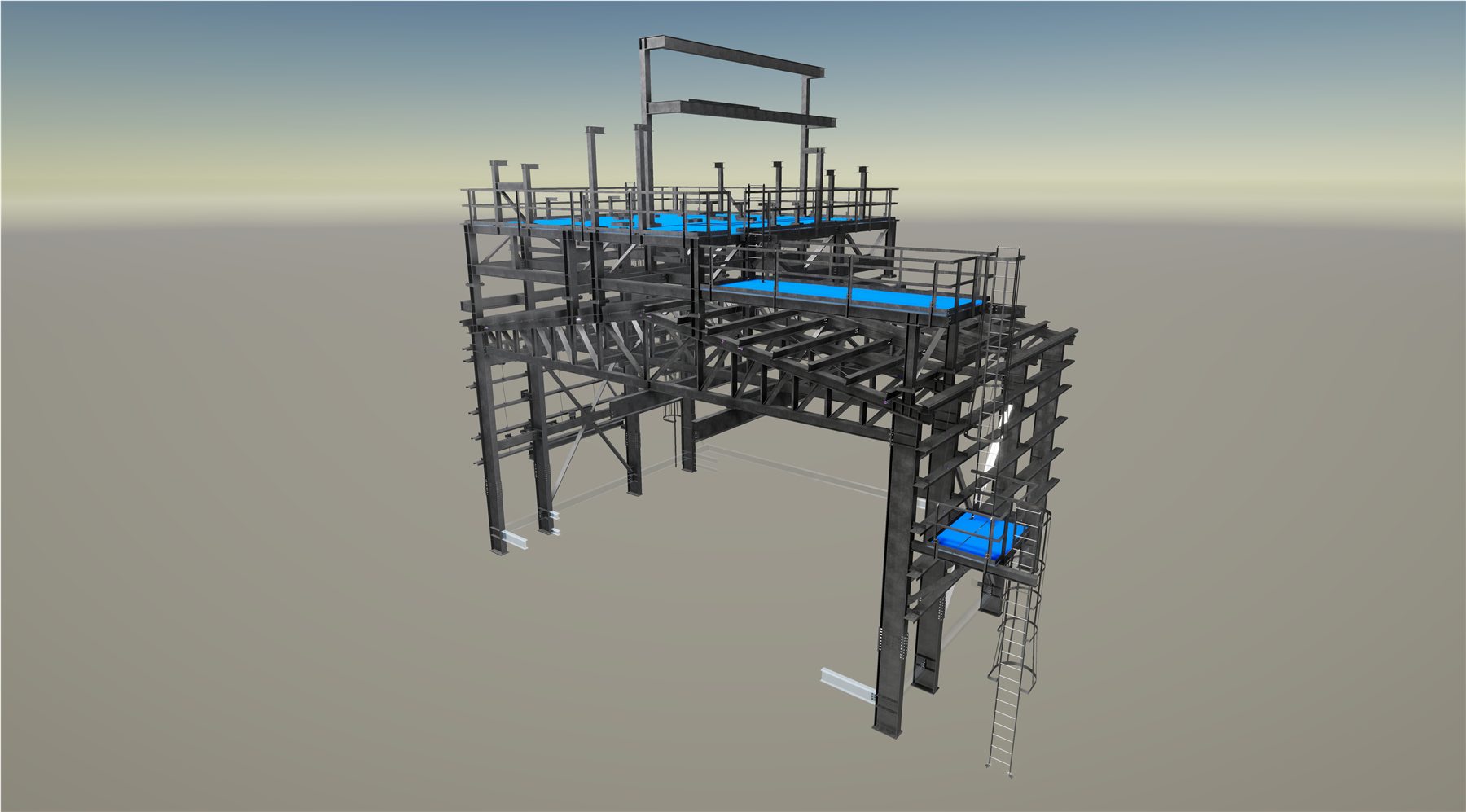 Tekla 3D model view for structural coordination