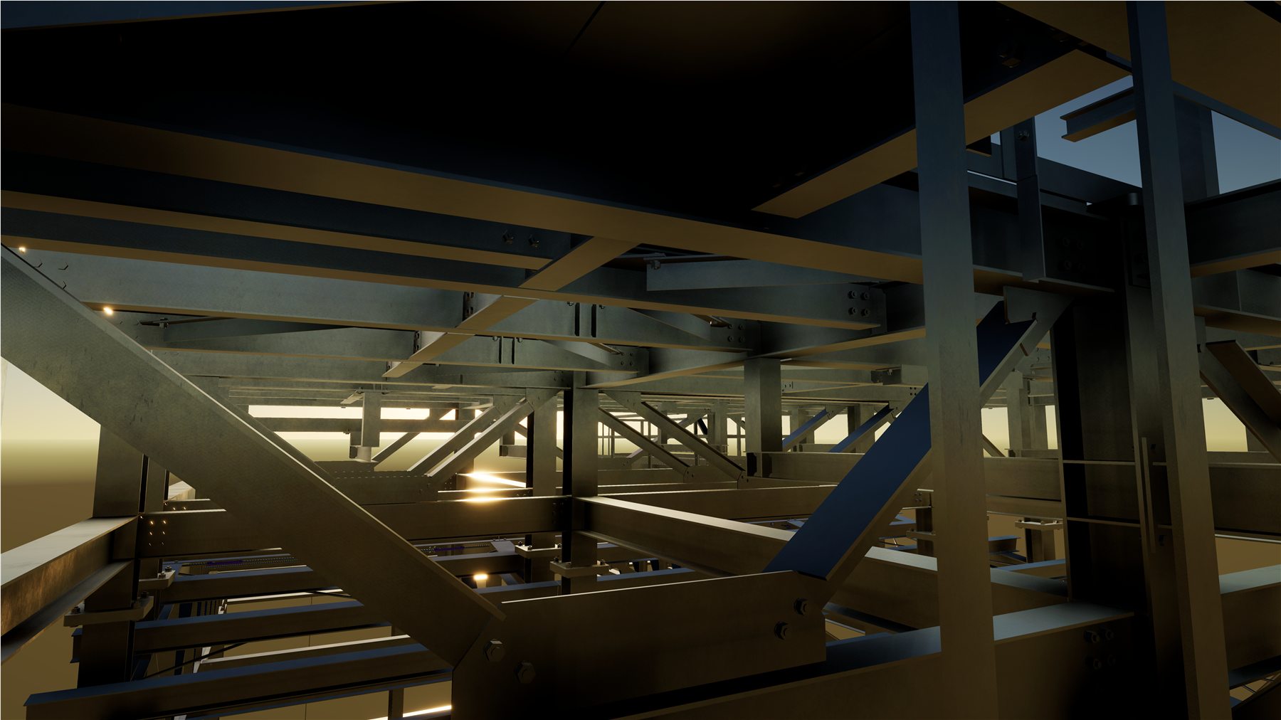 Detailed 3D structural model view